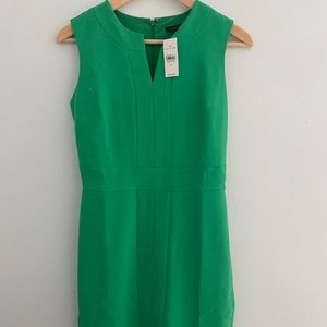 Ann Taylor Green Sheath Dress With Tags Attached.